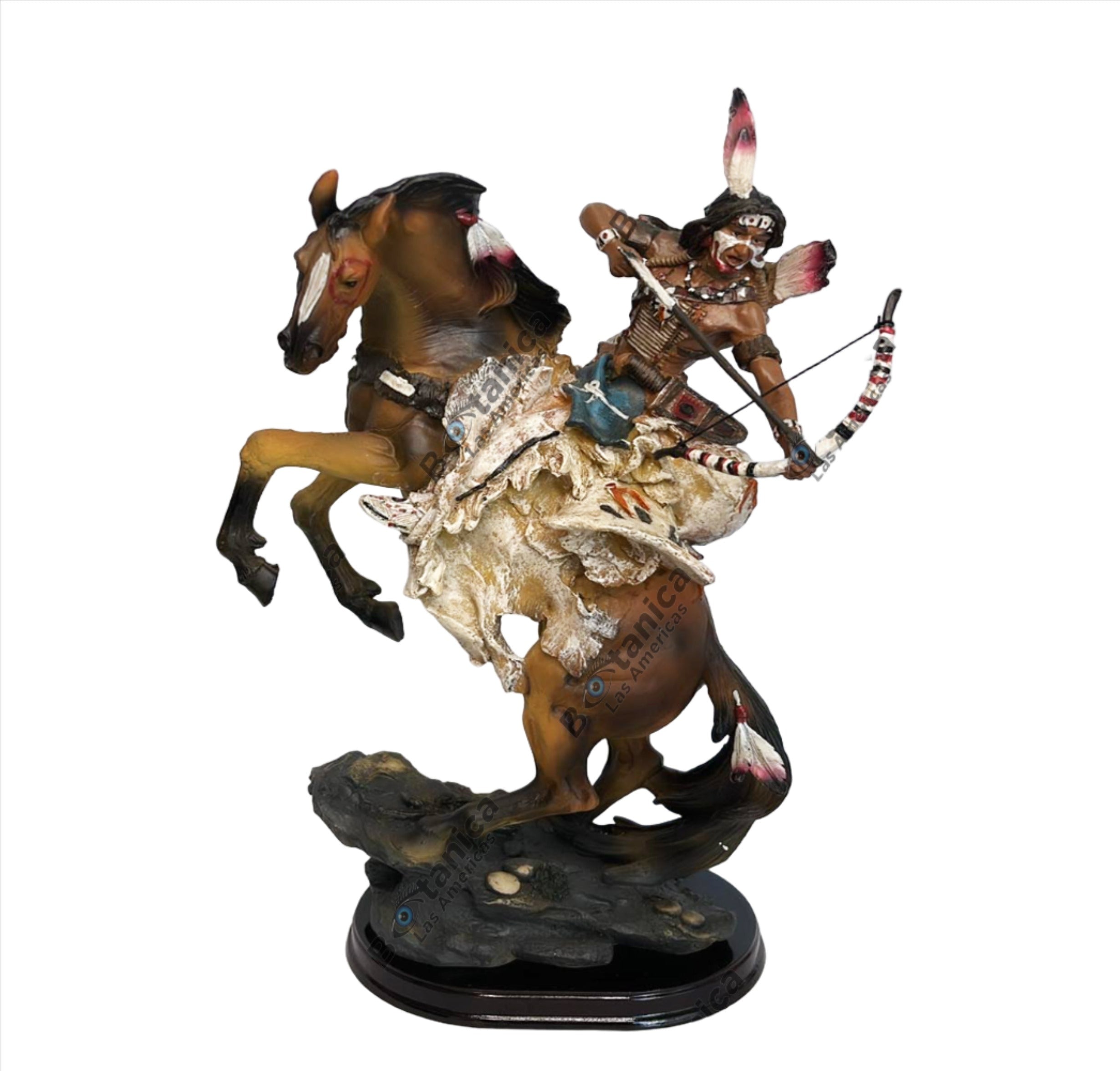 ESTATUA DE INDIO A CABALLO