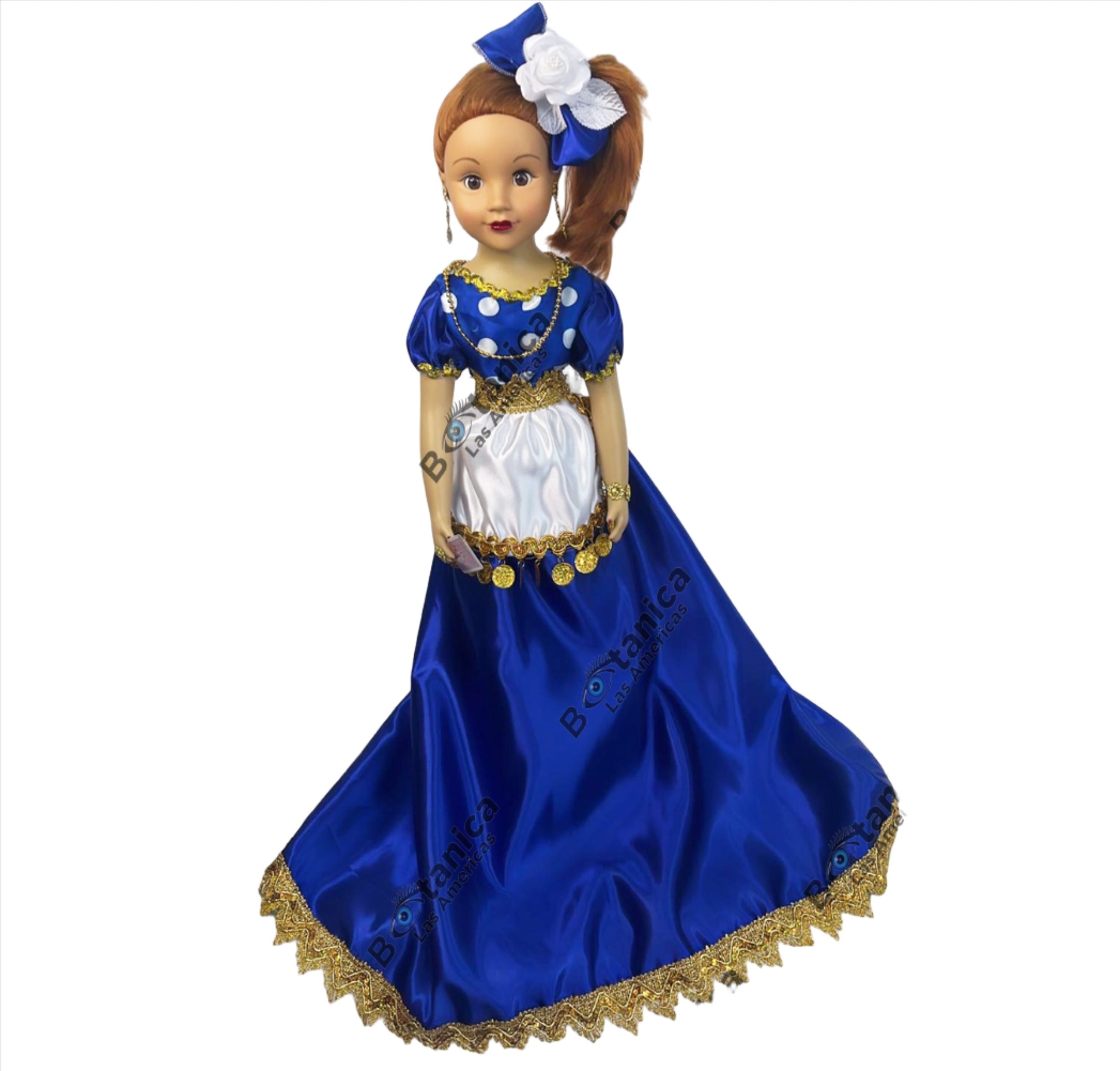 MUNECA AZUL Y BLANCA(27")