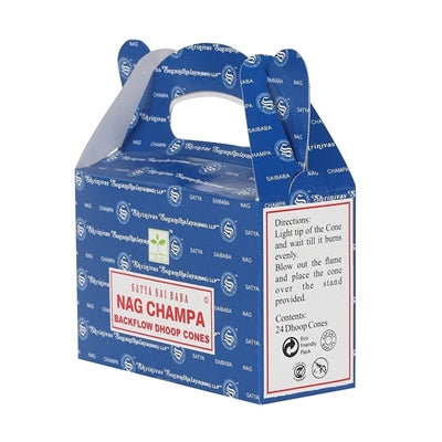[Backflow] Satya Nag Champa Backflow Dhoop Cones (Box of 6 Packs)