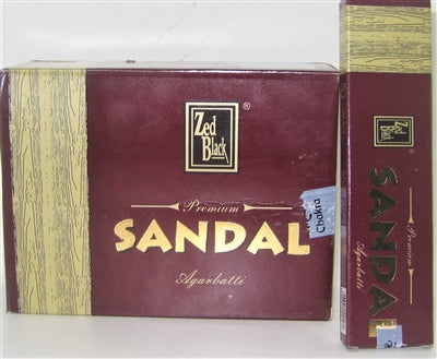 Zed Black - Premium Sandal - Agarlatti- Incense Sticks (12 packs/box)