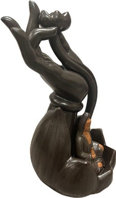 Backflow Cones Ceramic Burner 8" Kwan Ying and Hand - Model 767726