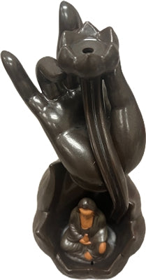 Backflow Cones Ceramic Burner 8" Kwan Ying and Hand - Model 767726