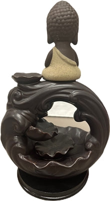 Backflow Cones Ceramic Burner 8" Baby Buddha Sitting over Arch - Model 767728