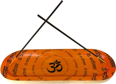 Wooden Handmade Incense Holder Boat Shape, Single - OM Design (OM)
