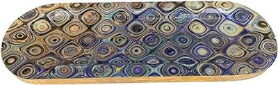Wooden Handmade Incense Holder Boat Shape, Single - Mosaic