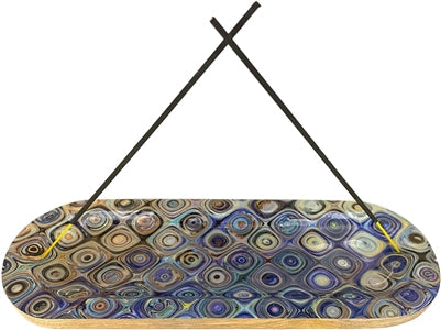 Wooden Handmade Incense Holder Boat Shape, Single - Mosaic