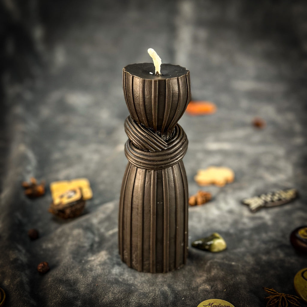 Beeswax Binding Knot Spell Candle - Strengthen Bonds & Control Harm