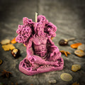 Beeswax Horned God Spell Candle - Cernunnos Nature Magic & Fertility