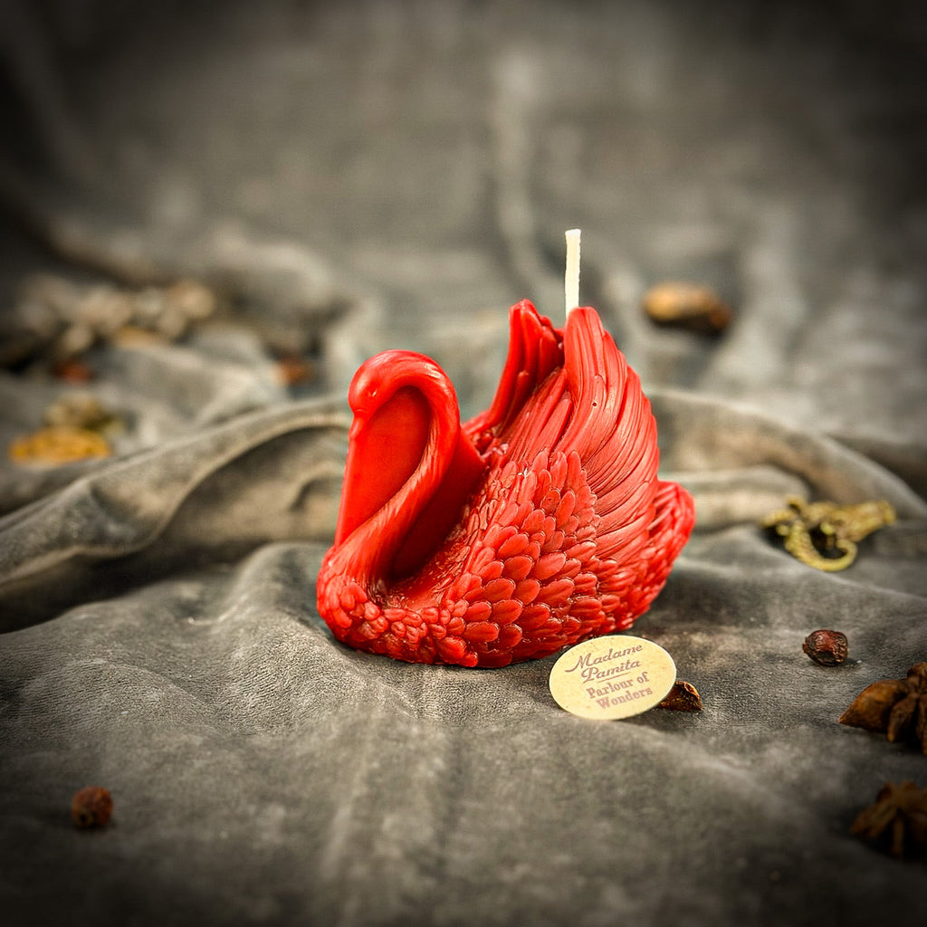 Beeswax Elegant Swan Spell Candle - Grace, Beauty & Lasting Love