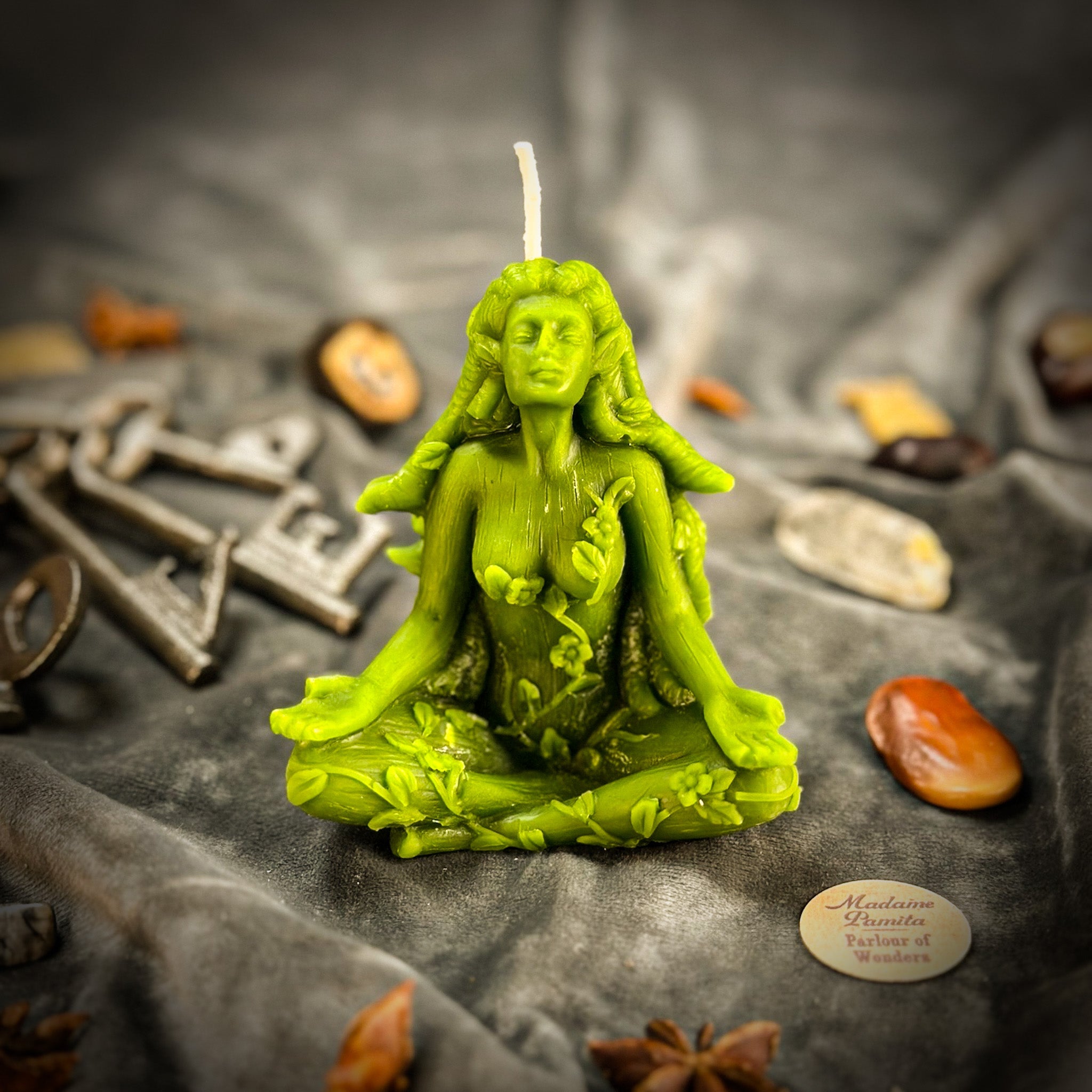 Beeswax Forest Fairy Spell Candle - Nature Spirits, Peace & Enchantment