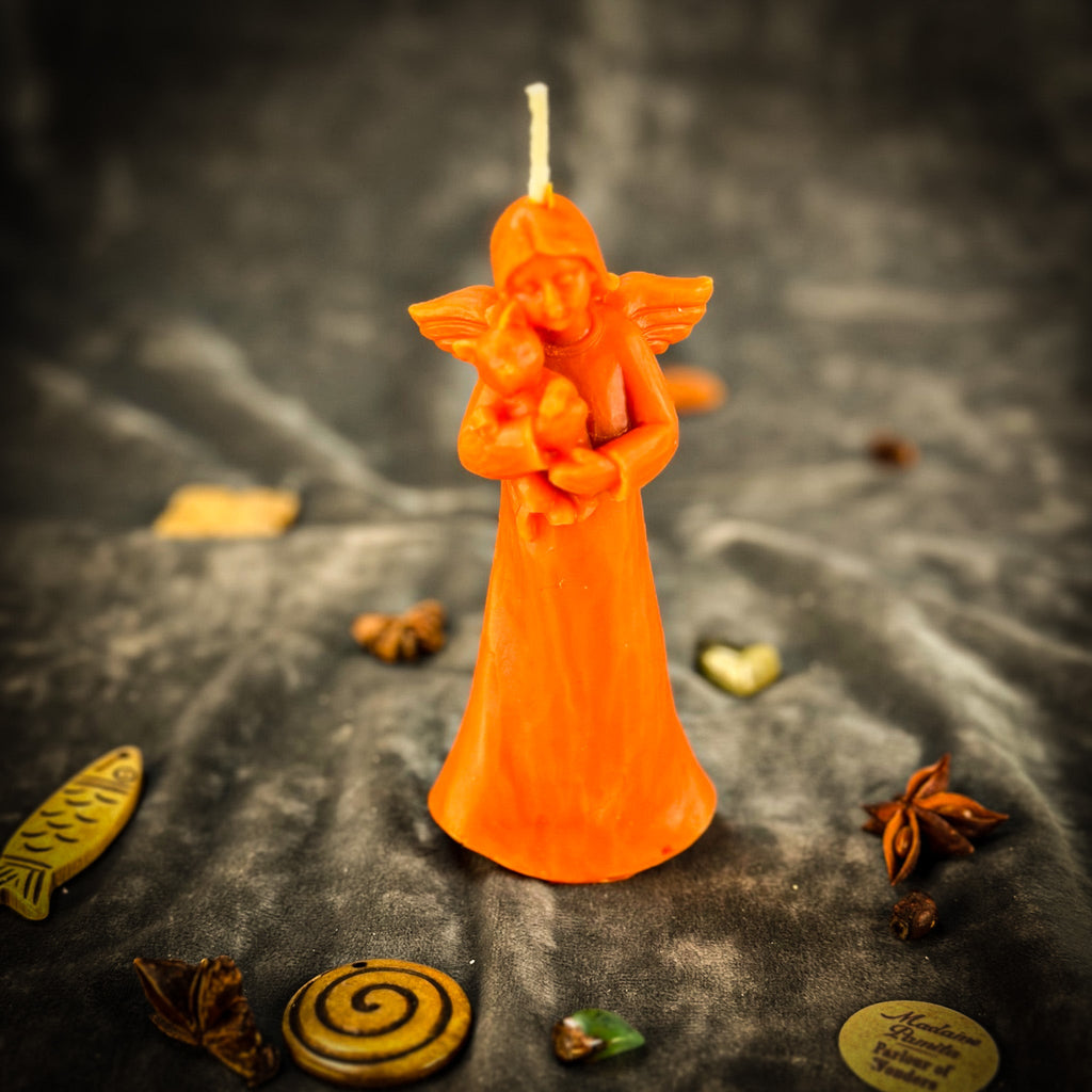 Beeswax Cat Guardian Spirit Spell Candle - Pet Protection & Healing