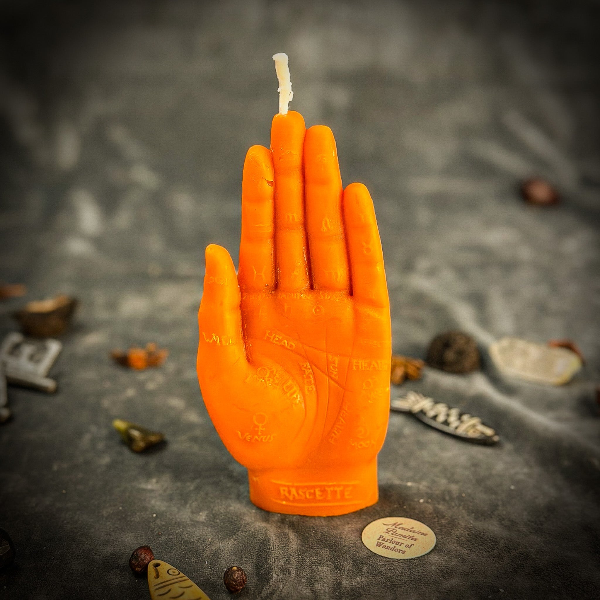 Beeswax Hand of Fate Spell Candle - Destiny, Transformation & Divine Timing