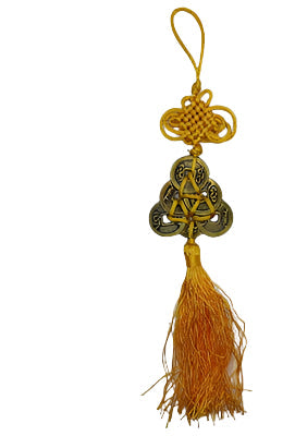 Mystic Knot w/ 3 coins 10" Model CD0045 (Bronze)