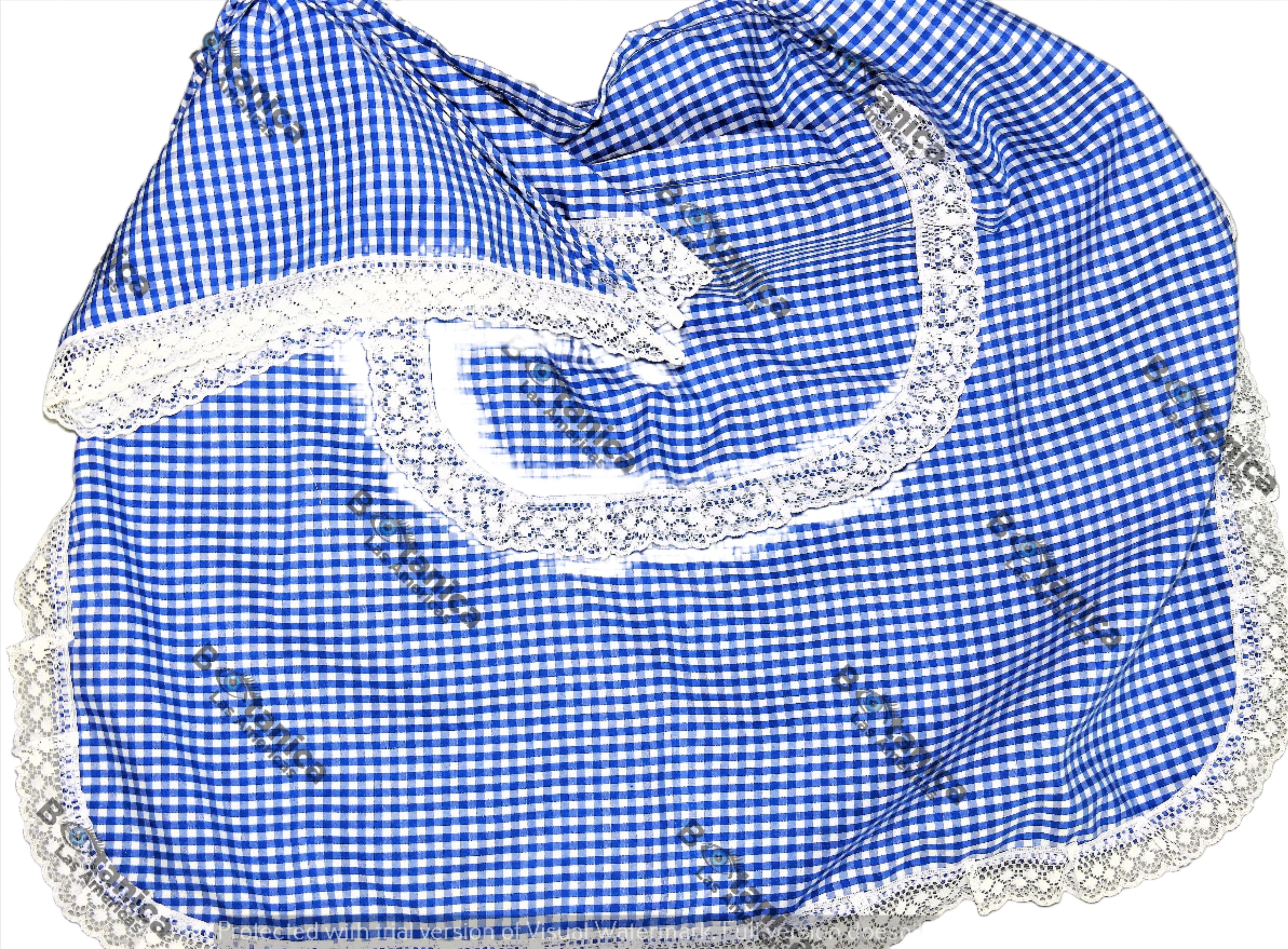 DELANTAL Y QUILLA AZUL Y BLANCA