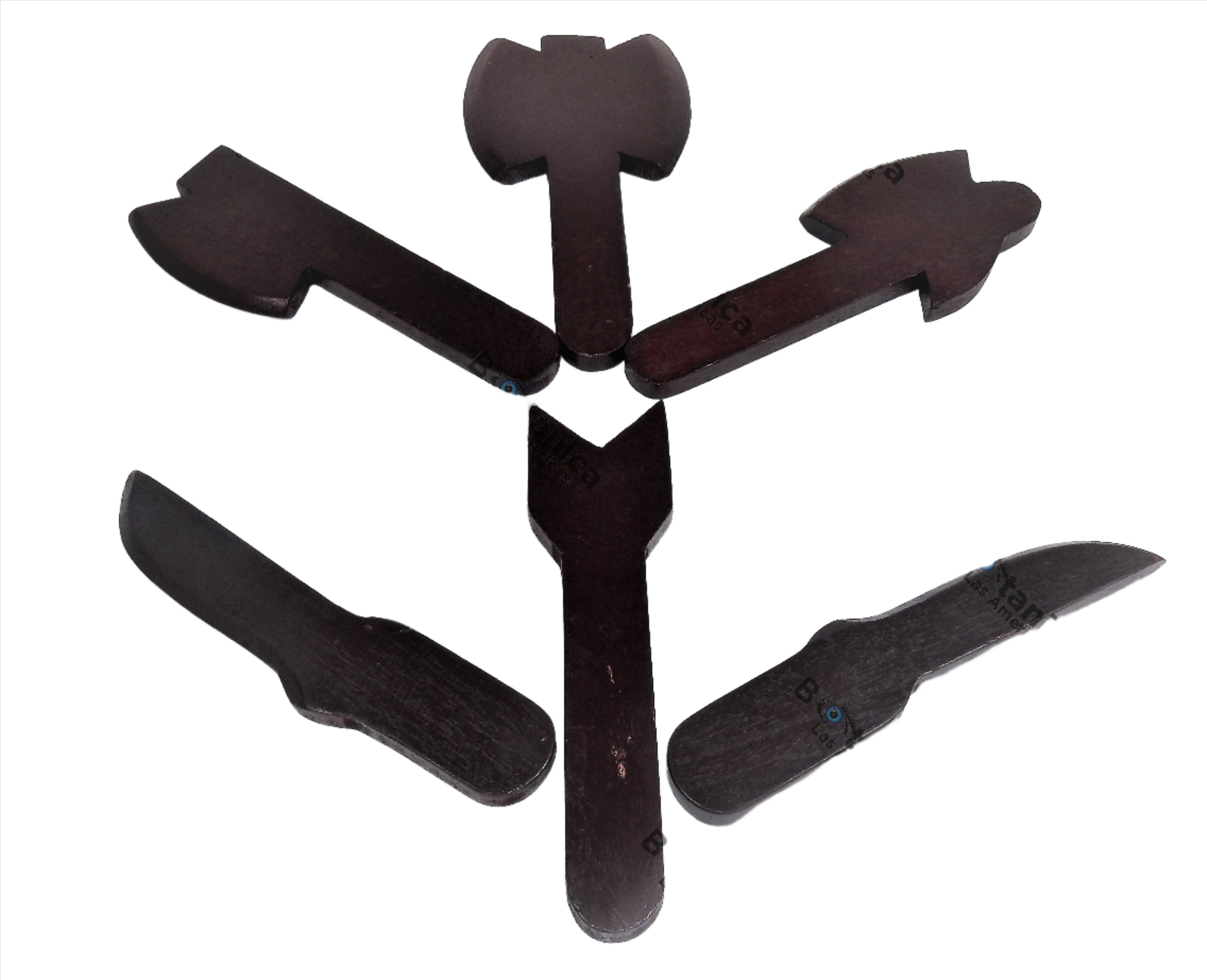 HERRAMIENTAS DE SHANGO DE MADERA