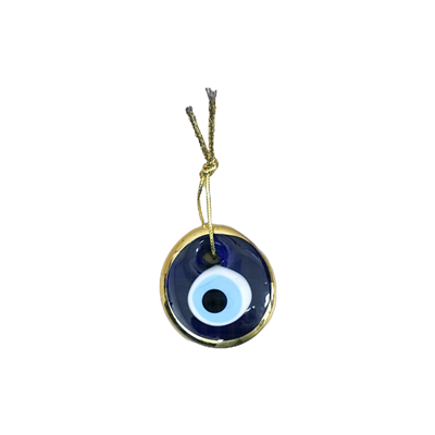 Evil Eye Gold Edge Nazar (Amulet) Ornament - 4 cm