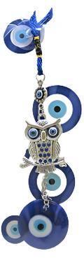 Evil Eye - Owl with Evil Eye ornament /Charm 10"
