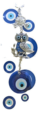 Evil Eye - Owl w/ Eye Ornament /Charm 6.5"