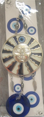 Evil Eye - Sun with Evil Eye ornament /Charm 10"