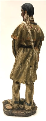 Native American Indian Woman with Leather Pouch 12"