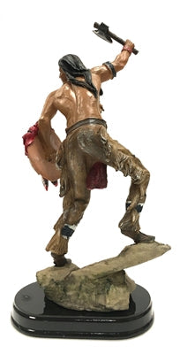 Native American Indian Warrior with Axe and Shield 10.5"