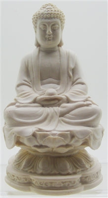 Siddhārtha Gautama Buddha Sitting in Lotus Flower - 4.5'' (Dhyana or Samadhi Mudra