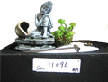 Buddha hand on Knee fountain with White sand and tealight - Model -1101L