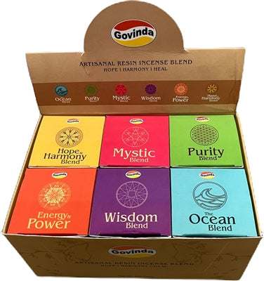 Govinda Set of 6 Artisanal Resin Incense Blends
