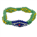 ILDE bracelet, Diamond Style, Medium - ORULA con camino de Yemaya Okute
