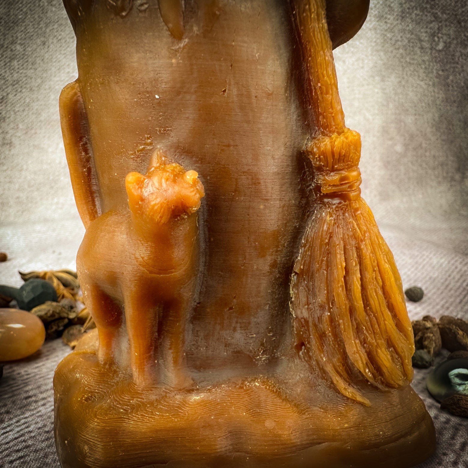 Beeswax Baba Yaga Spell Candle - Wisdom, Protection & Wild Power