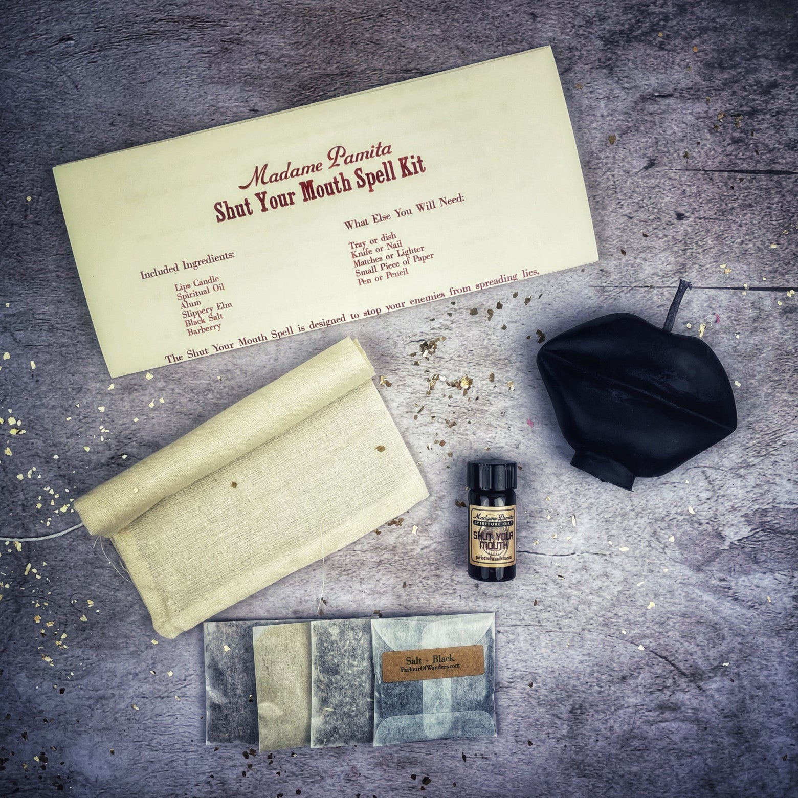 Shut Your Mouth Candle Spell Kit - Stop Gossip & Silence Rumors