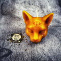 Beeswax Psychic Cat Spell Candle - Intuition & Clairvoyance Magic