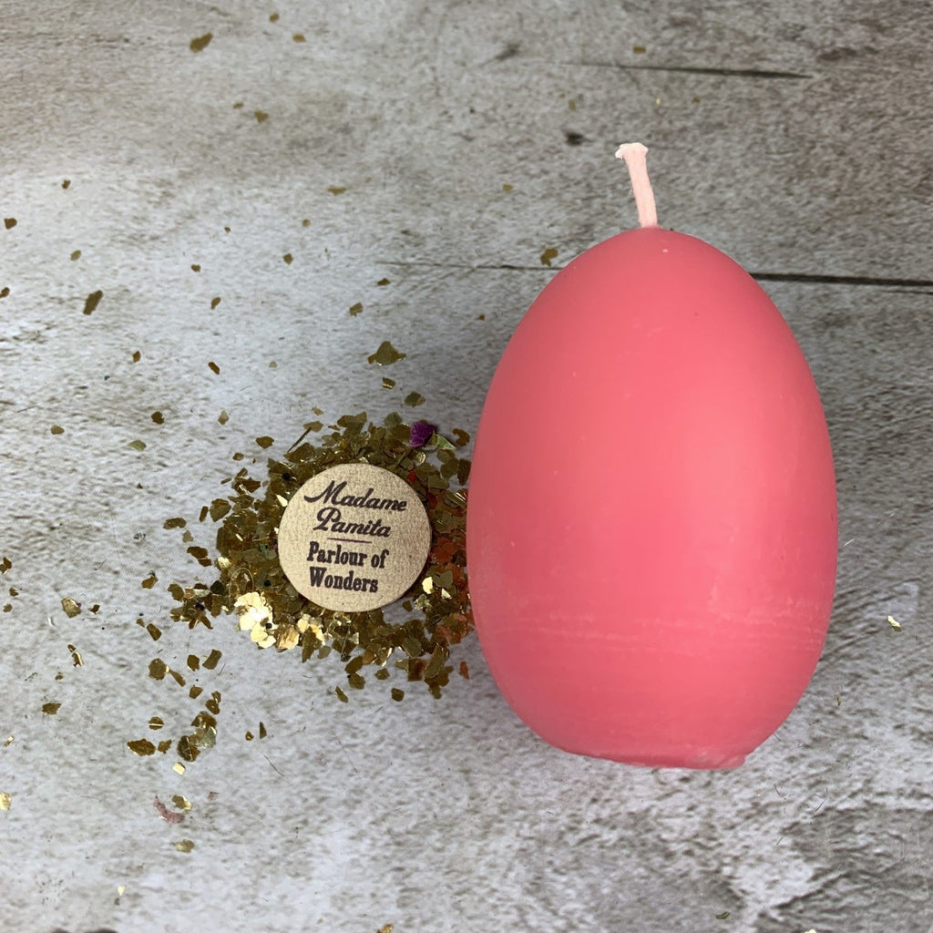 Beeswax Egg Talisman Spell Candle - New Beginnings & Fertility Magic