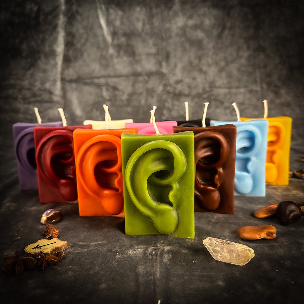 Beeswax Ex-Voto Ear Spell Candle - Healing, Being Heard & Clairaudience