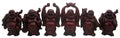 Laughing Buddha 4 Inch Statues (Set of 6 Figurine) - Choose Color