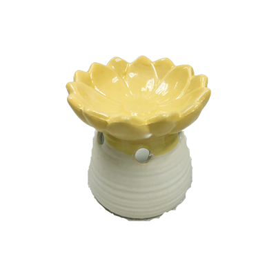 Ceramic Tea Light Oil Burner - Lotus Flower- Random Color