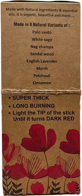 Namaste India - Natural Masala Series - WHITE SAGE - Wholesale Pack of 12(select fragance)