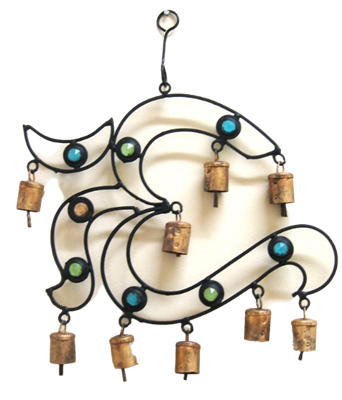 Iron Hanging OM Decoration with Bells