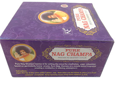 Pure Nag Champa Premium Dhoop Cones (12/box)