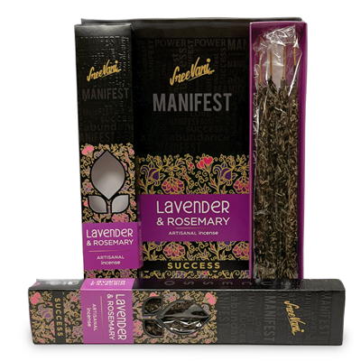 Sree Vani Manifest - Lavender & Rosemary [Success] - Artisanal Incense Sticks( select fragance)