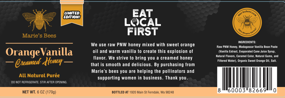 Orange Vanilla Creamed Honey
