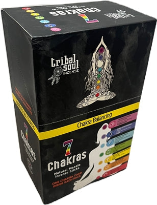 Tribal Soul - 7 CHAKRA - Incense Smudge Sticks (Box of 12 Packs)