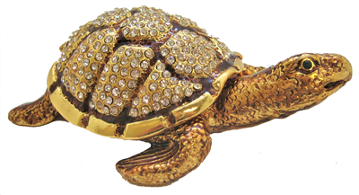 Sea Turtle - Bejeweled Trinket Box - Select an Option