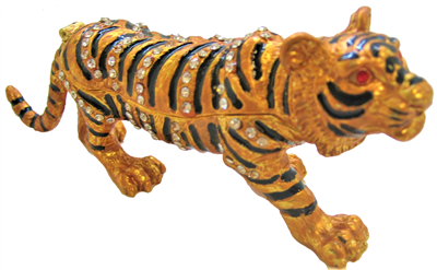 Tiger - Bejeweled Trinket Box - Select an Option