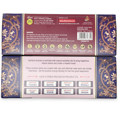 ULLAS, Spiritual Guru , Incense Sticks (15 gm x 12)(select fragance)