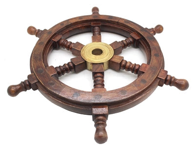 Wood Nautical Ship Wheel 12" Diameter