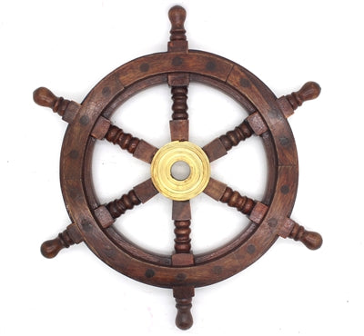 Wood Nautical Ship Wheel 18" Diameter